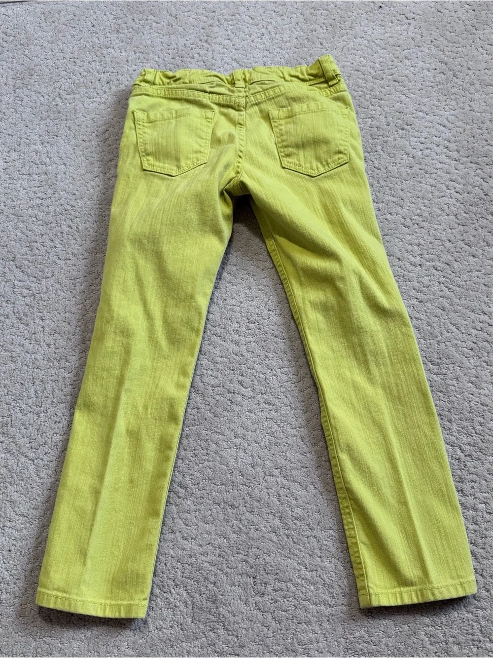 Mini Boden Girls Jeans Adjustable Waist Size 8 Y Lime Green Colorful